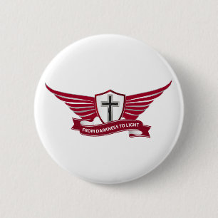 Badge Rond 5 Cm Croix chrétienne