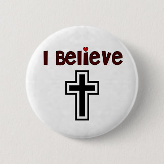 Badge Rond 5 Cm Croix chrétienne