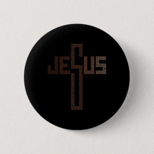 Badge Rond 5 Cm Croix de Jésus Femmes Mois de l'histoire des Noirs
