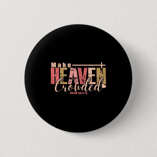 Badge Rond 5 Cm Croix de Remplir le Ciel - R Minimaliste Chrétien