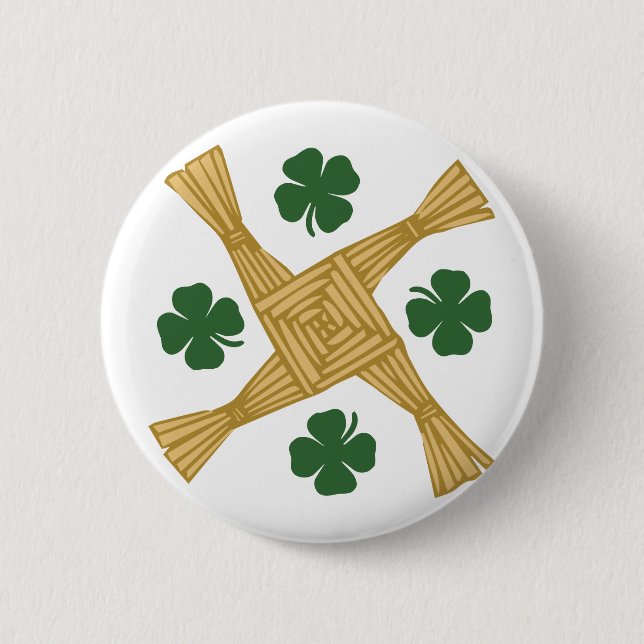 Badge Rond 5 Cm Croix de St Brigids (Devant)