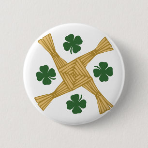 Badge Rond 5 Cm Croix de St Brigids