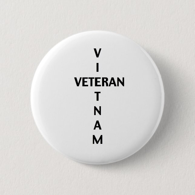 Badge Rond 5 Cm Croix de vétéran du Vietnam (bouton) (Devant)