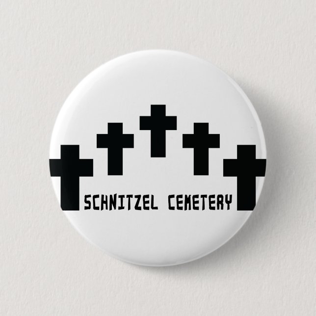 Badge Rond 5 Cm croix du cimetière de schnitzel (Devant)