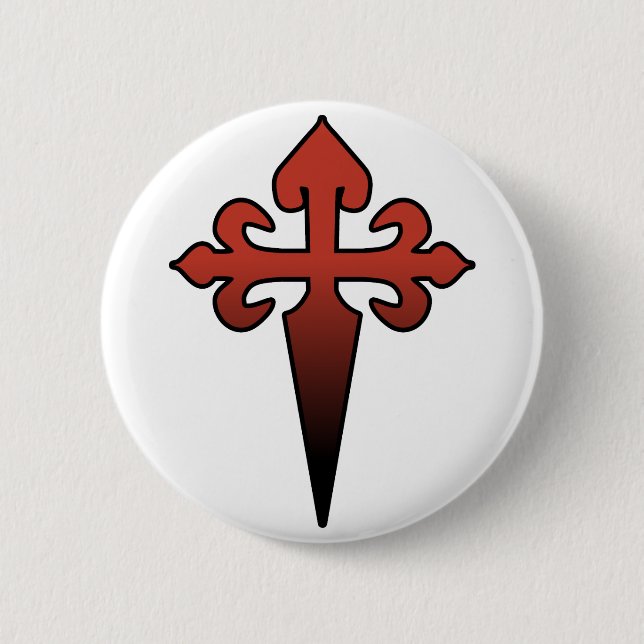 Badge Rond 5 Cm Croix et poignard (Devant)