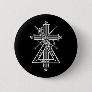 Badge Rond 5 Cm Croix freemasonique