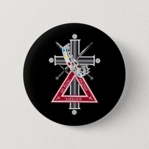 Badge Rond 5 Cm Croix freemasonique
