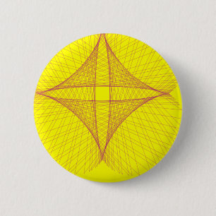 Badge Rond 5 Cm croix jaune