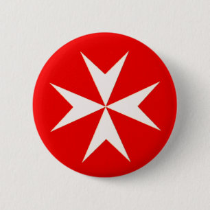 Badge Rond 5 Cm Croix maltaise