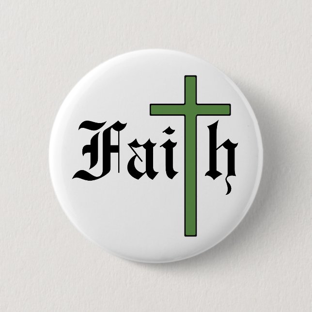 Badge Rond 5 Cm Croix Sainte de foi (Devant)