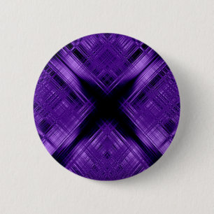 Badge Rond 5 Cm Croix violette et grille