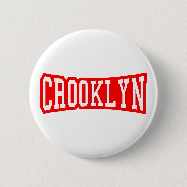 BADGE ROND 5 CM CROOKLYN, NYC (Devant)