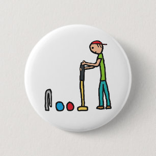 Badge Rond 5 Cm Croquet