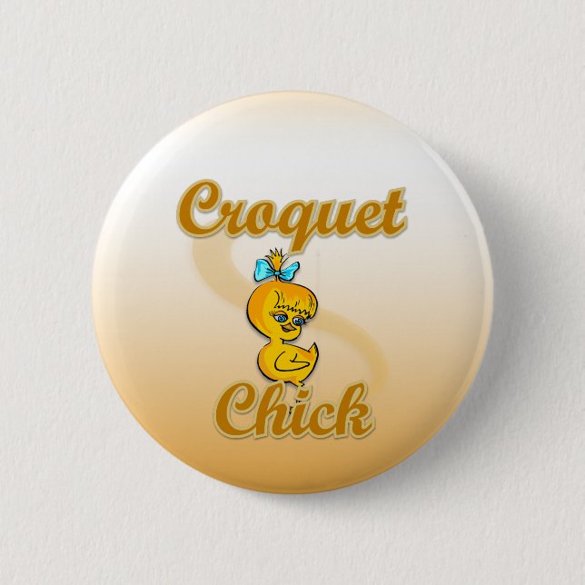 Badge Rond 5 Cm Croquet Chick (Devant)