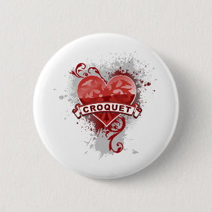 Badge Rond 5 Cm Croquet d'amour