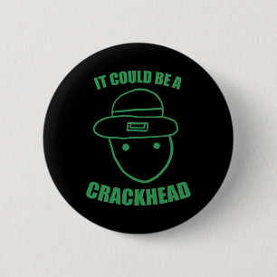 Badge Rond 5 Cm Croquis amateur de lutin pourrait être un St Crack