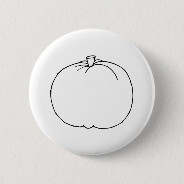 Badge Rond 5 Cm Croquis citrouille (Devant)