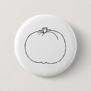 Badge Rond 5 Cm Croquis citrouille