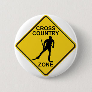 Badge Rond 5 Cm Cross Country Ski Zone