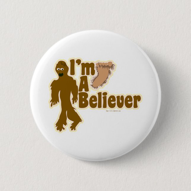 Badge Rond 5 Cm Croyant de Bigfoot (Devant)
