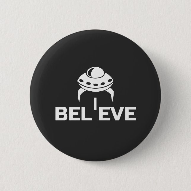Badge Rond 5 Cm Croyez en UFO'S (Devant)