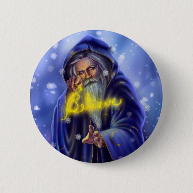 Badge Rond 5 Cm Croyez le bouton (Devant)