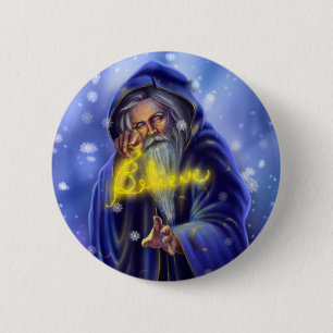 Badge Rond 5 Cm Croyez le bouton