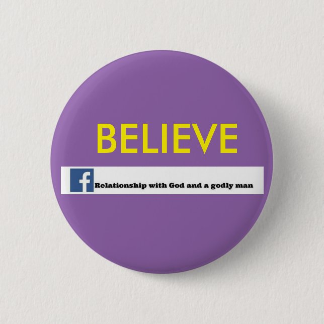 Badge Rond 5 Cm Croyez le bouton (Devant)