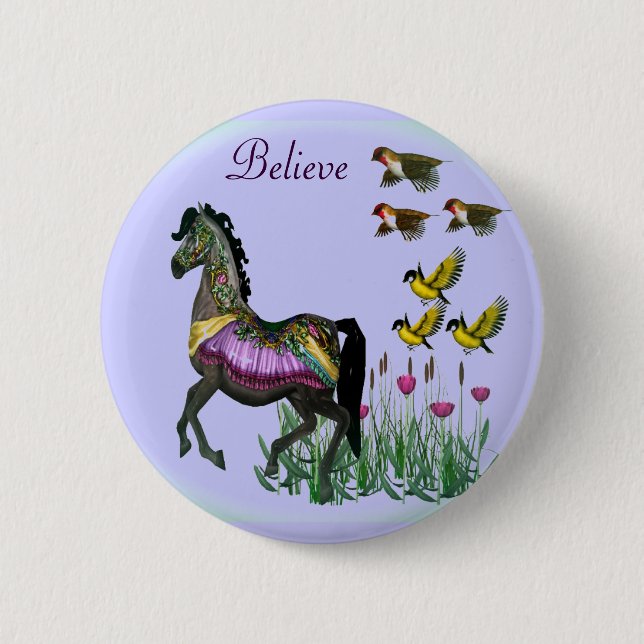 Badge Rond 5 Cm Croyez les boutons (Devant)
