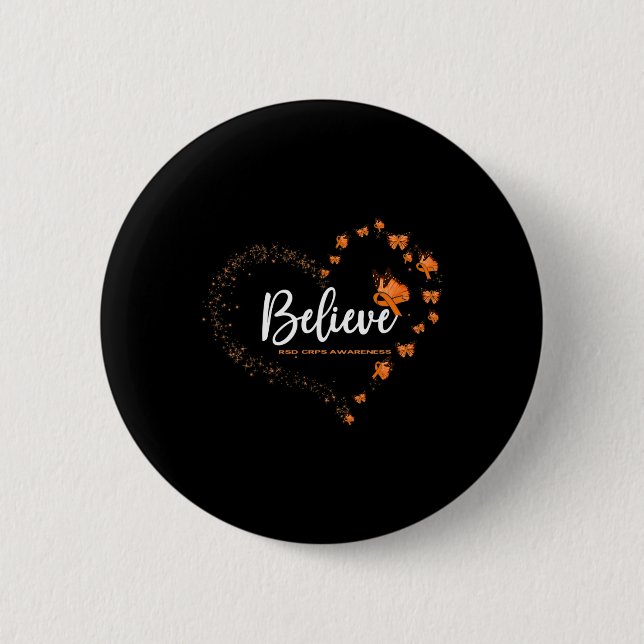 Badge Rond 5 Cm Crps Rsd Sensibilisation Papillon Croire (Devant)