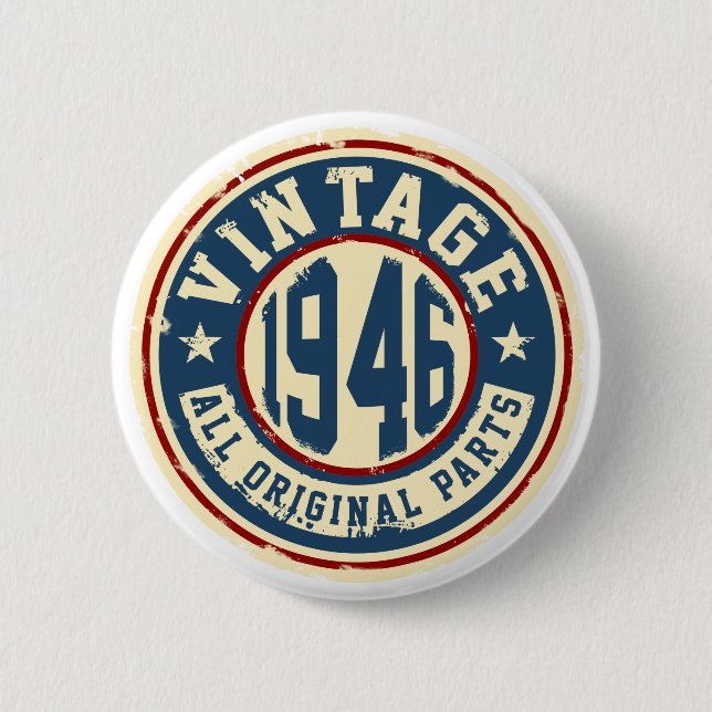 Badge Rond 5 Cm Cru 1946 toutes les pièces d'original (Devant)