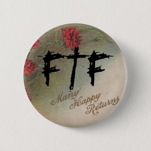 Badge Rond 5 Cm Cru de Geocachers FTF Pin heureux de beaucoup de (Devant)