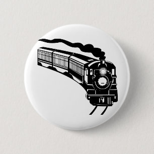 Badge Rond 5 Cm cru de locomotive de train de vapeur