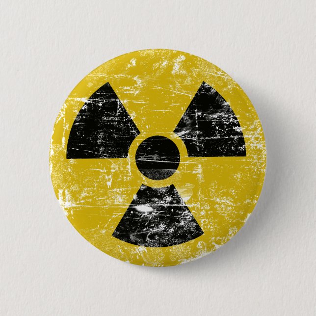 Badge Rond 5 Cm Cru radioactif (Devant)
