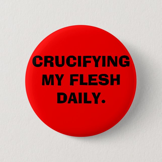 BADGE ROND 5 CM CRUCIFIER MON JOURNAL DE CHAIR (Devant)
