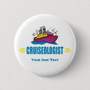 Badge Rond 5 Cm CRUISEOLOGISTE - Funny Cruise Ship Travel Agency