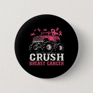 Badge Rond 5 Cm Crush Cancer du sein Sensibilisation Camion Pink K