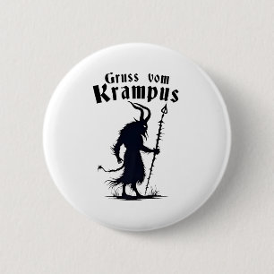 Badge Rond 5 Cm Cruss Vom Krampus Noël Noël Noël Noël Diable Éffra