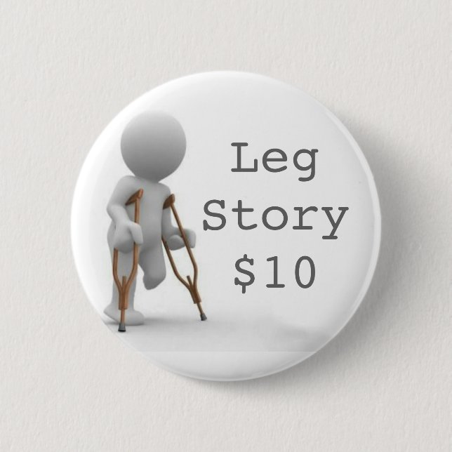 Badge Rond 5 Cm CRUTCHESLARGE, LegStory$10 (Devant)