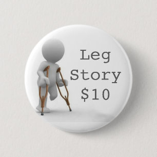 Badge Rond 5 Cm CRUTCHESLARGE, LegStory$10