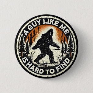 Badge Rond 5 Cm Cryptide Sasquatch Bigfoot Guy de la Forêt Comme M