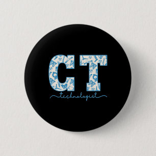 Badge Rond 5 Cm Ct Tech Cat Scan Tech Skeleton Radiologie Départem