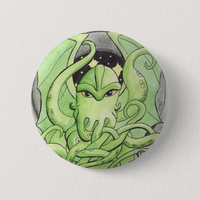 Badge Rond 5 Cm Cthulhu (Devant)