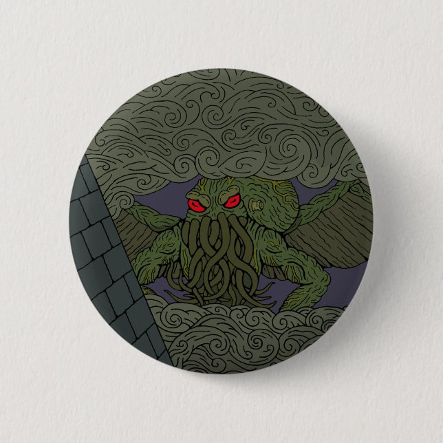 Badge Rond 5 Cm Cthulhu (Devant)