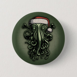 Badge Rond 5 Cm Cthulhu Claus