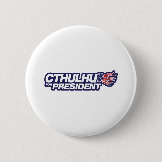 Badge Rond 5 Cm Cthulhu pour le président Button (Devant)