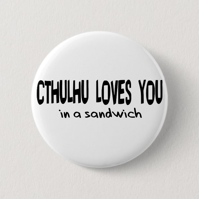 Badge Rond 5 Cm Cthulhu vous aime (Devant)