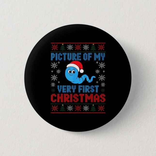 Badge Rond 5 Cm Cture Of My Very First Christmas Joke Funny Xmas H (Devant)