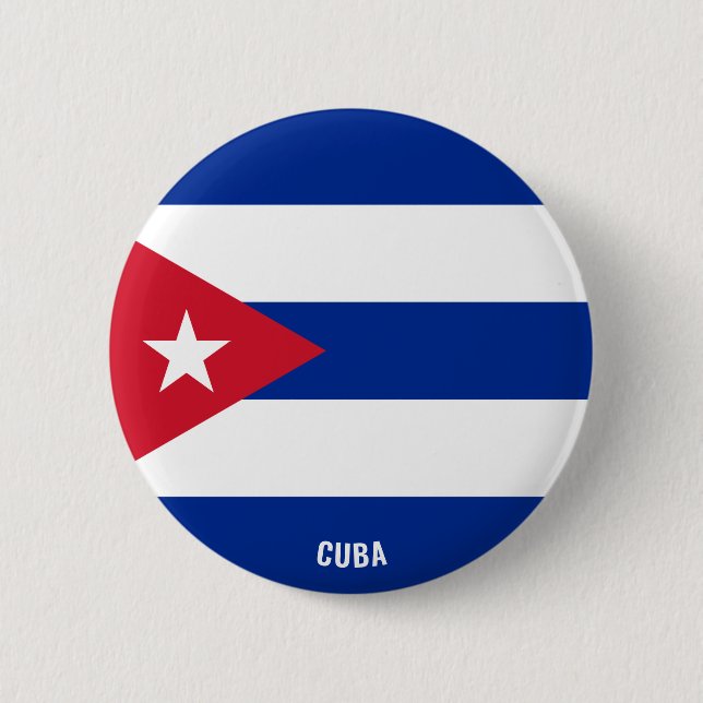 Badge Rond 5 Cm Cuba Drapeau charmant patriotique (Devant)