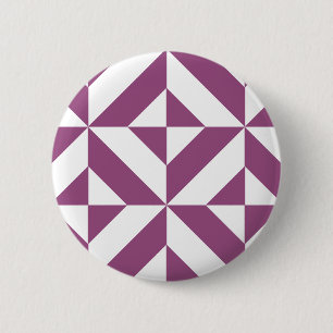 Badge Rond 5 Cm Cube Déco géométrique violet chaud